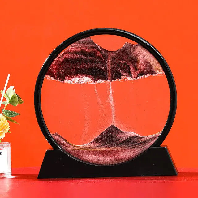 SenYork 3D Moving Sand Art Decor – Mesmerizing Desk Decoration & Stress Relief