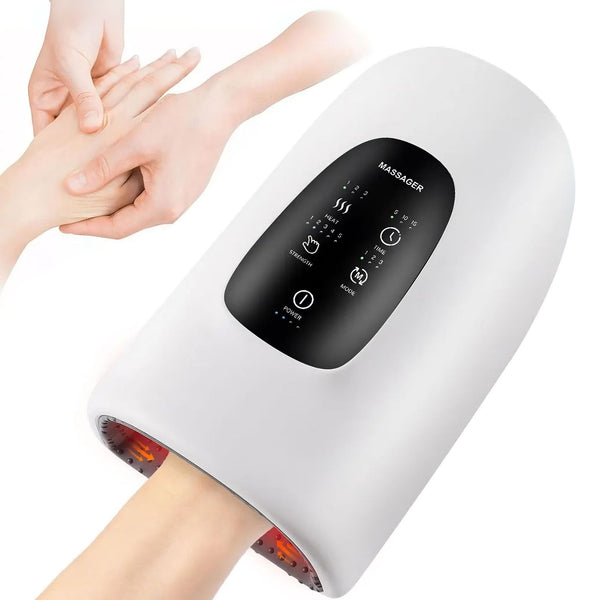 Wireless Electric Hand Massager with Heat & Air Compression – 360° Relief for Carpal Tunnel, Stiffness & Fatigue