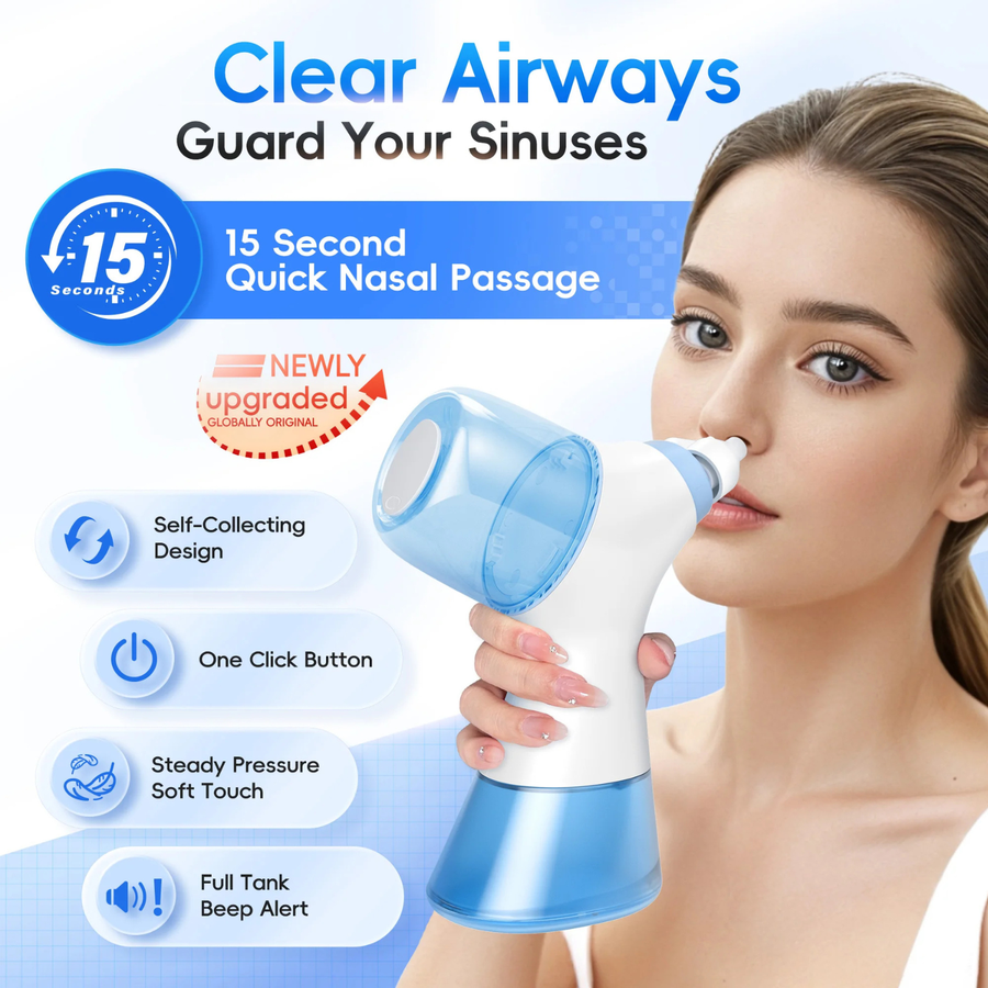 SenYork Electric Nasal Irrigator – Sinus Rinse Machine with Adjustable Pressure & Self-Cleaning