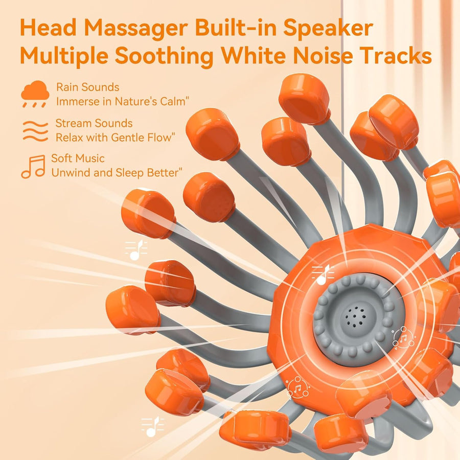 Electric Head Massager for Migraine & Tension Headache Relief – Wearable Scalp Stress Reliever