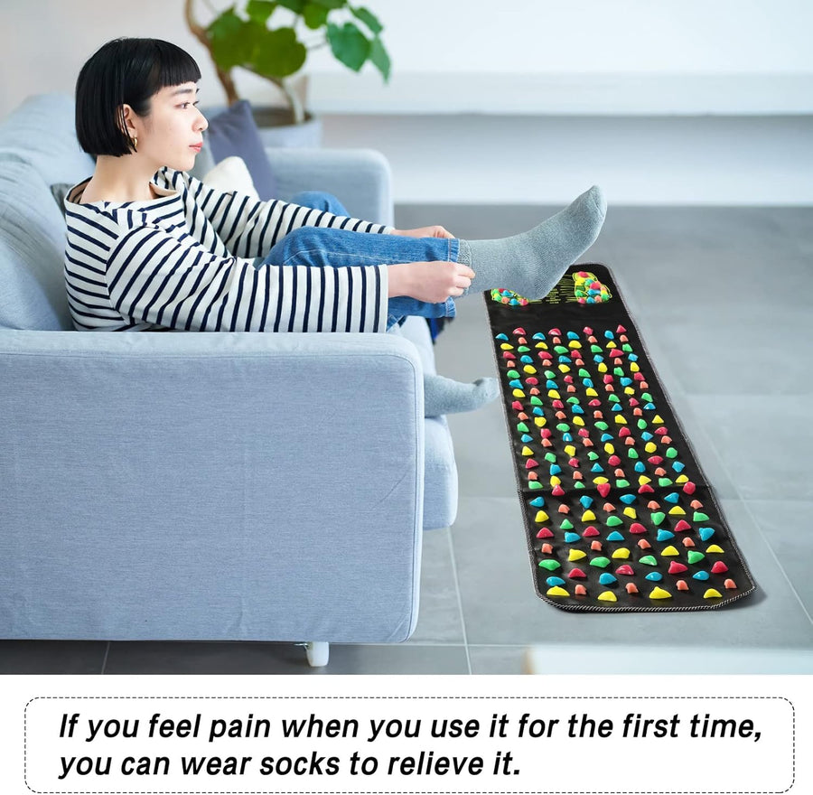 SenYork Acupressure Foot Massage Mat – Reflexology Pain Relief & Relaxation Pad