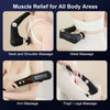 Fascia Massage Gun with Extendable Handle – 9-Speed Deep Tissue Percussion Massager with 10 Heads & Hot/Cold Compress