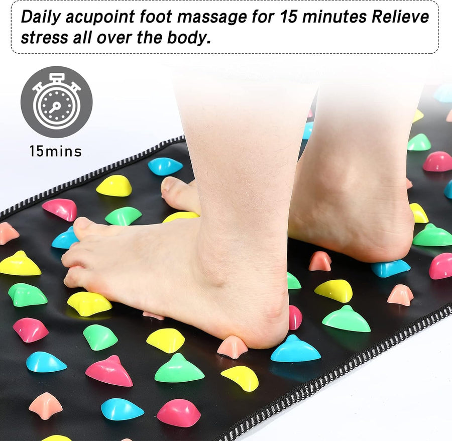 SenYork Acupressure Foot Massage Mat – Reflexology Pain Relief & Relaxation Pad