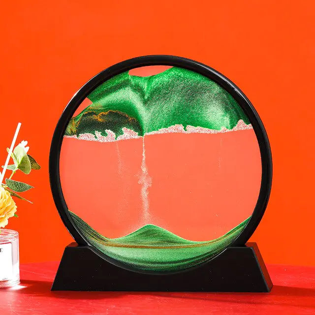 SenYork 3D Moving Sand Art Decor – Mesmerizing Desk Decoration & Stress Relief