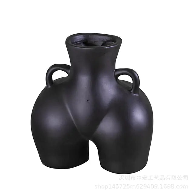 Home Decor Sculpture Ceramic Vase – Artistic Statement Piece for Living Room & Office