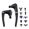 Fascia Massage Gun with Extendable Handle – 9-Speed Deep Tissue Percussion Massager with 10 Heads & Hot/Cold Compress