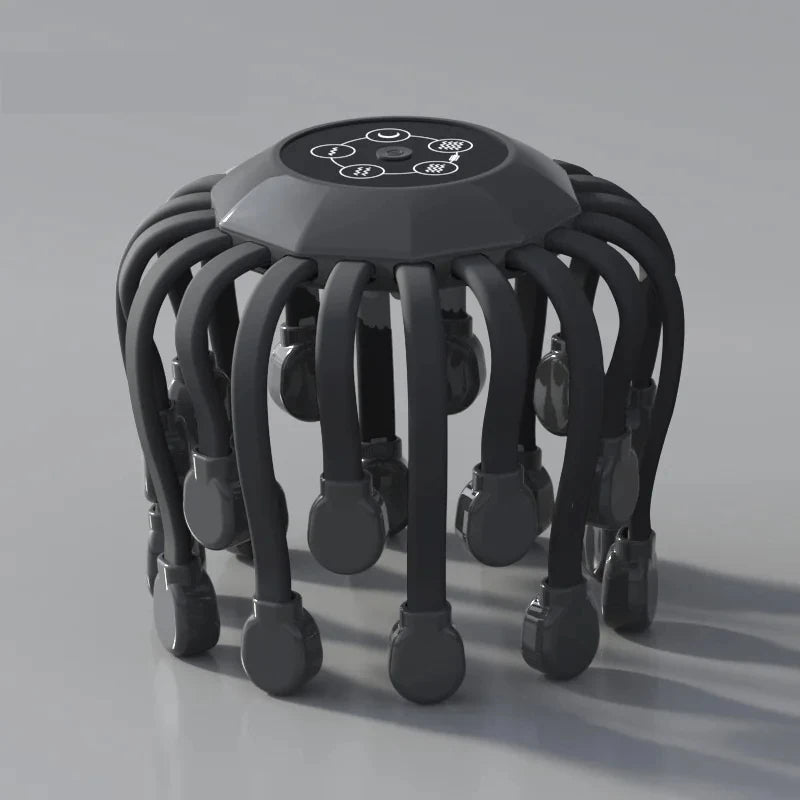 Electric Head Massager for Migraine & Tension Headache Relief – Wearable Scalp Stress Reliever
