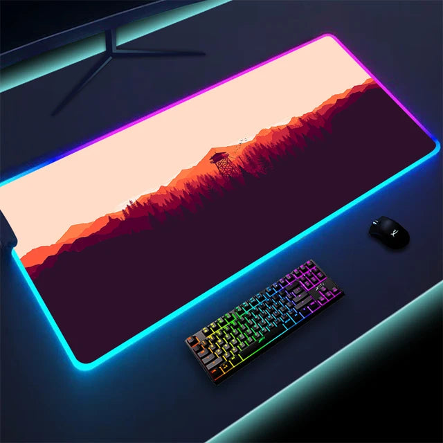 Luminous RGB LED Mouse Pad – Large Gaming Desk Pad with Waterproof Surface