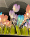 Cloud Tulip Mirror Lamp – Aesthetic LED Night Light for Bedroom & Room Decor