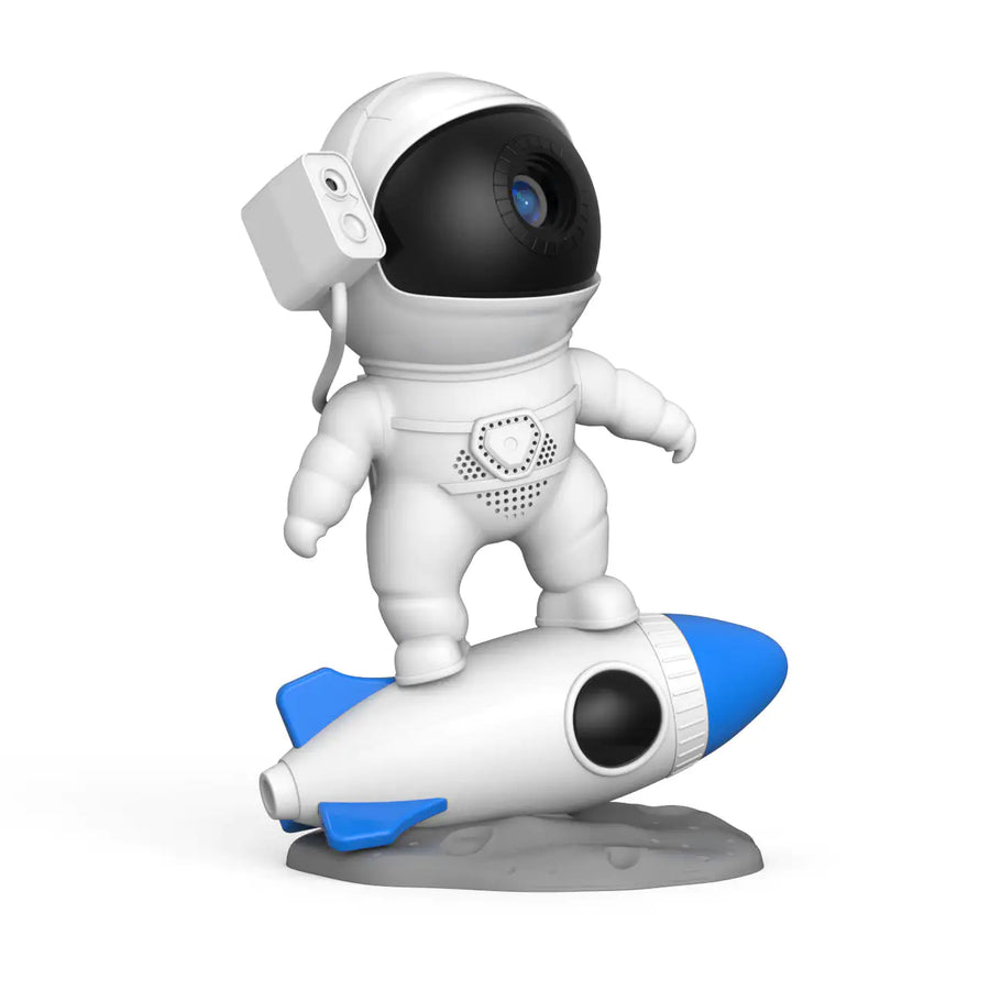 Rocket Astronaut Galaxy Starry Sky Projector Lamp – LED Night Light for Bedroom & Desk