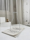 Nordic Style Iron Flower Vase – Minimalist Matte Geometric Vase for Home & Office Decor
