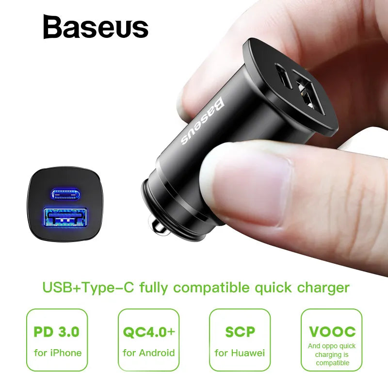 30W Dual USB-C PD Quick Charger – Fast Charge Two Devices Simultaneously