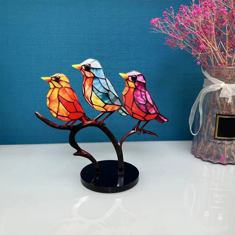 Birds on Branch Decorative Figurine – Elegant Nature-Inspired Home & Office Decor
