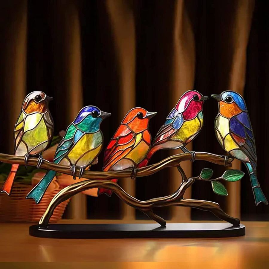 Birds on Branch Decorative Figurine – Elegant Nature-Inspired Home & Office Decor