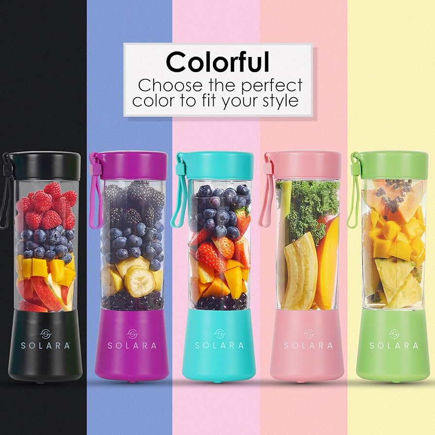 6-Blade USB Portable Juicer – Rechargeable Fresh Juice Blender for Home, Gym & Travel