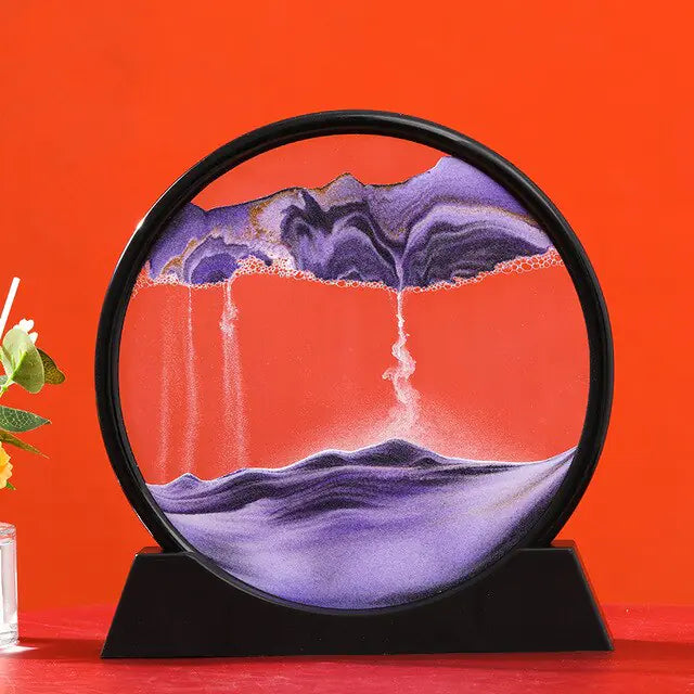 SenYork 3D Moving Sand Art Decor – Mesmerizing Desk Decoration & Stress Relief