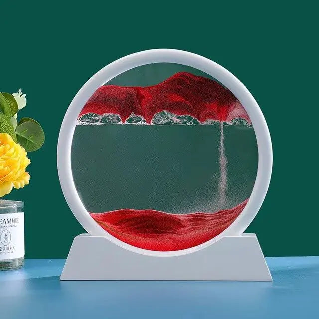 SenYork 3D Moving Sand Art Decor – Mesmerizing Desk Decoration & Stress Relief