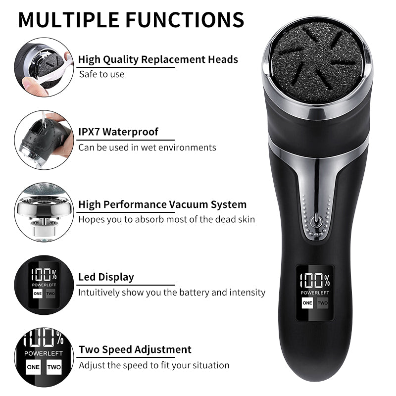 Electric Callus Remover for Feet – Rechargeable, Waterproof Pedicure Tool for Smooth Heels