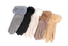 Faux Fur Cuff Smart Touch Winter Gloves – Touchscreen Compatible, Warm & Stylish
