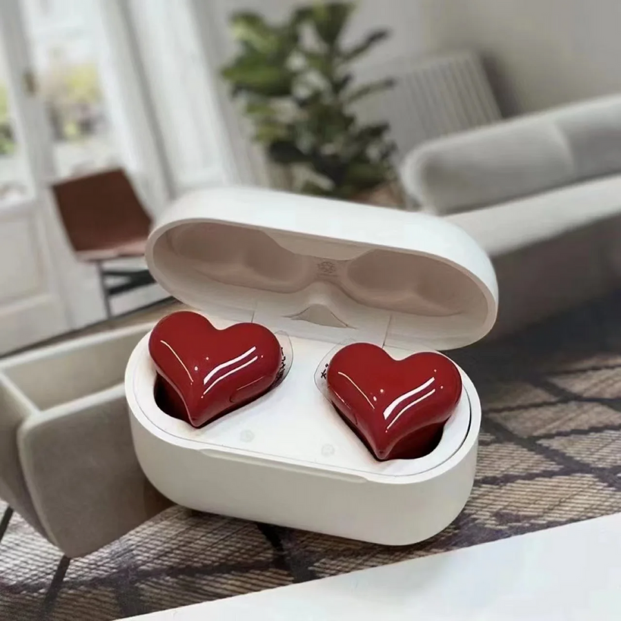 Heart-Shaped Bluetooth Wireless Headphones – Stylish Fashion Headphones with Mic