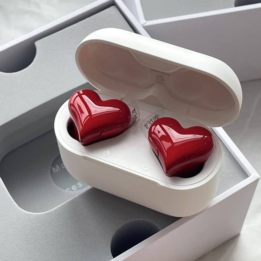 Heart-Shaped Bluetooth Wireless Headphones – Stylish Fashion Headphones with Mic