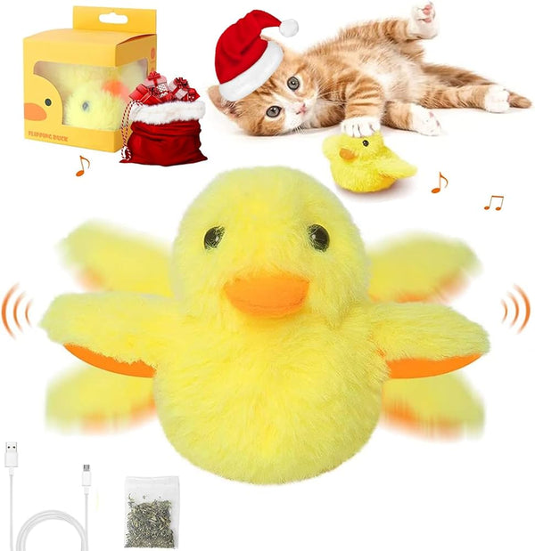Interactive Electric Duck Toy for Cats – Flapping, Chirping & Rechargeable Bird Toy