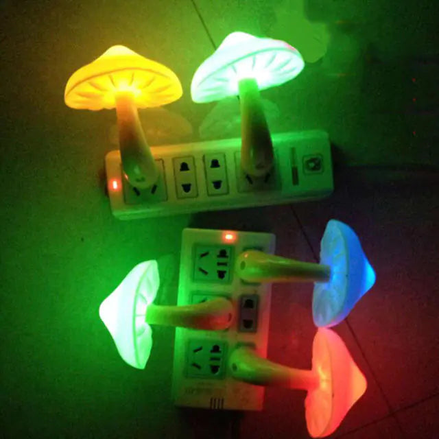 Mushroom Night Light with Auto Sensor – Cute USB LED Lamp for Kids Room & Nursery