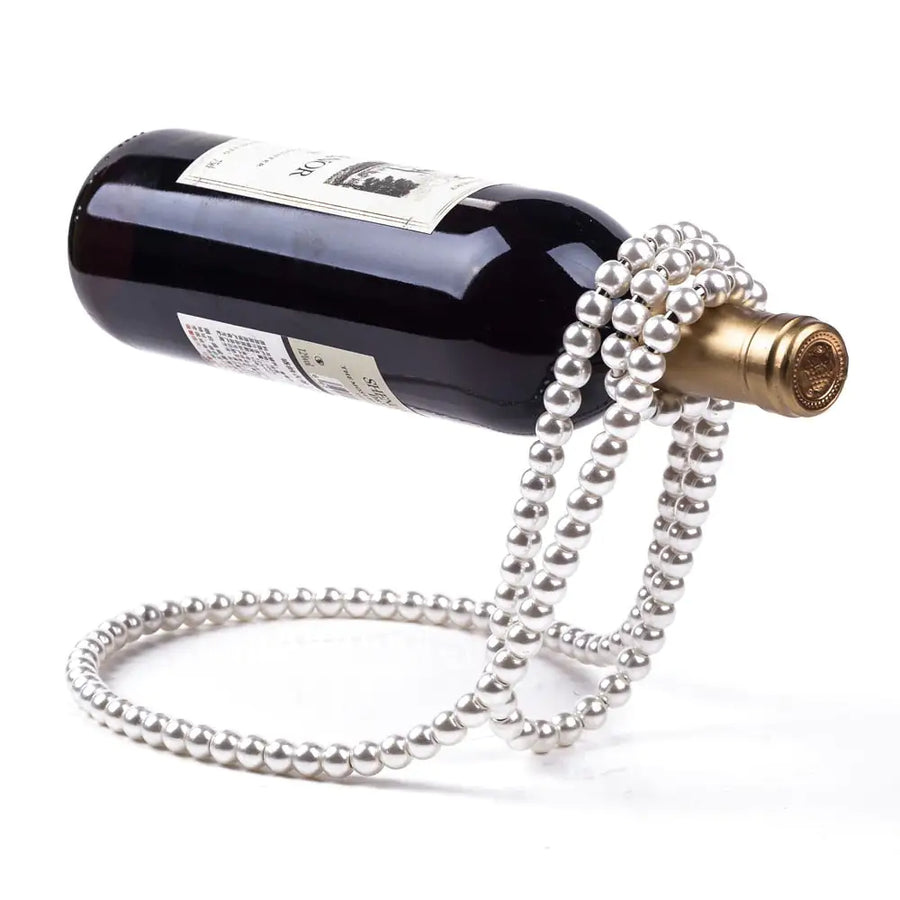 Pearl Necklace Wine Rack – Sculptural Decorative Wine Bottle Holder for Home & Bar
