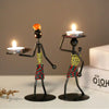 Nordic Metal Candlestick – Minimalist Scandinavian Home Decor for Dining & Shelf
