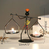 Nordic Metal Candlestick – Minimalist Scandinavian Home Decor for Dining & Shelf
