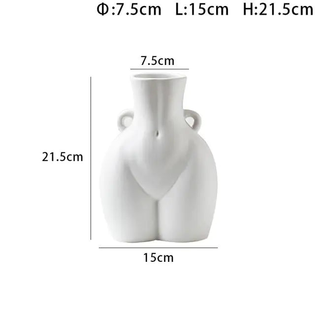 Home Decor Sculpture Ceramic Vase – Artistic Statement Piece for Living Room & Office