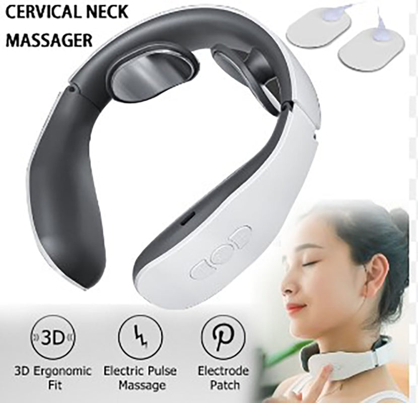 Portable Smart Neck Massager – Wireless 3D EMS Electric Cervical Massager with Heat for Deep Tissue Relief