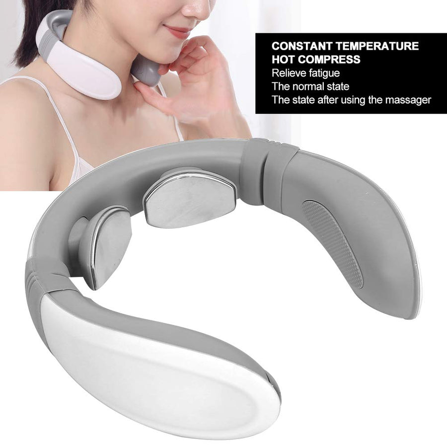 Portable Smart Neck Massager – Wireless 3D EMS Electric Cervical Massager with Heat for Deep Tissue Relief