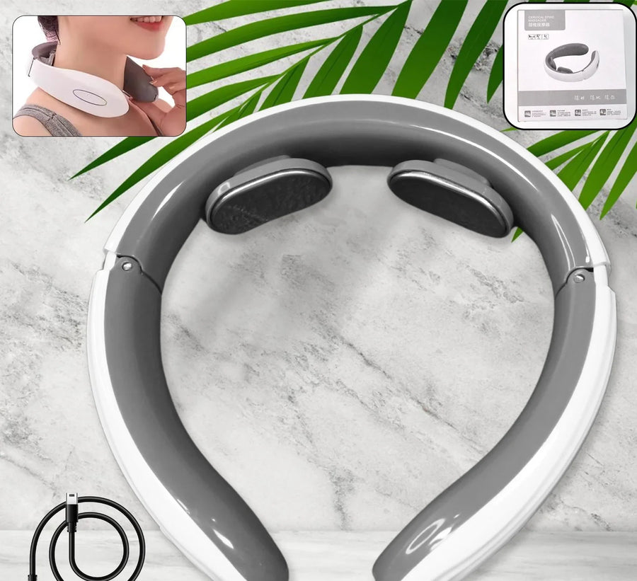 Portable Smart Neck Massager – Wireless 3D EMS Electric Cervical Massager with Heat for Deep Tissue Relief