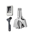 Portable Stainless Steel Nose & Ear Hair Trimmer – Painless, Waterproof for Men & Women