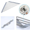 Foldable Triangle Dish Drying Rack – Stainless Steel Corner Sink Organizer & Sponge Holder