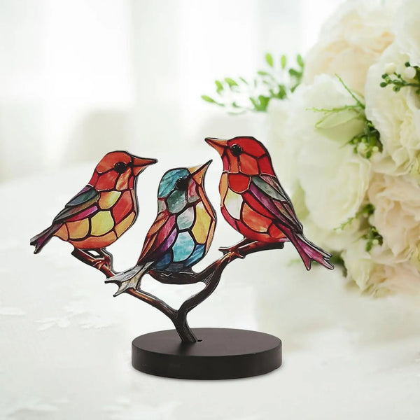 Birds on Branch Decorative Figurine – Elegant Nature-Inspired Home & Office Decor