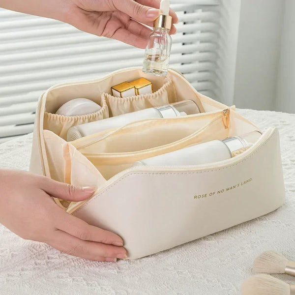 Portable Large Travel Cosmetic Bag – Waterproof Makeup Organizer for Travel & Home