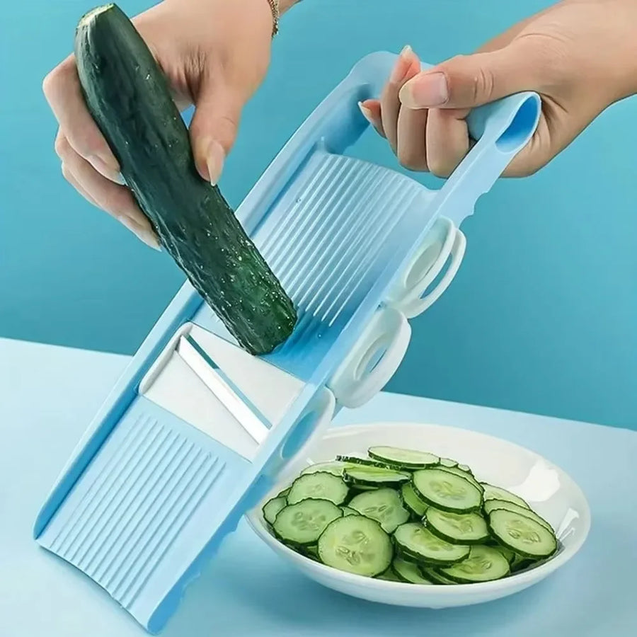 7-in-1 Mandoline Slicer – Vegetable, Potato, Cheese & Cucumber Grater with Stainless Steel Blades