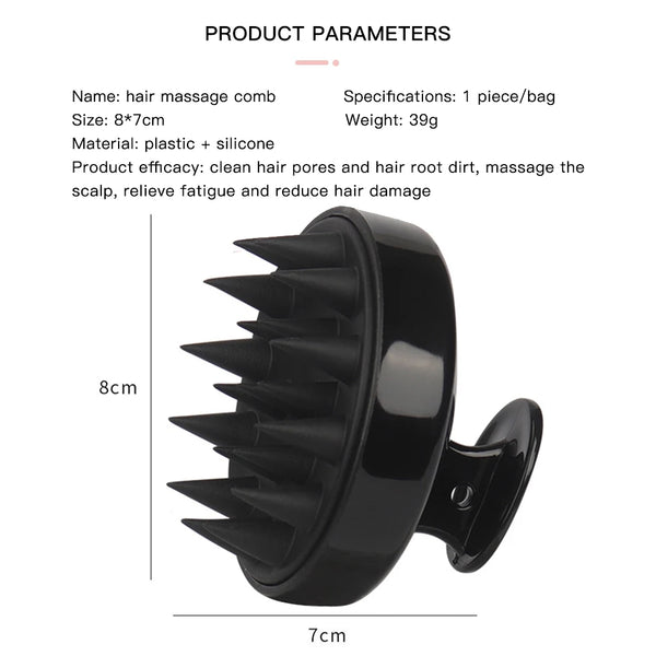 Silicone Scalp Massage Comb – Hair Growth Shampoo Brush & Soft Scalp Massager for Shower