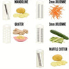 7-in-1 Mandoline Slicer – Vegetable, Potato, Cheese & Cucumber Grater with Stainless Steel Blades