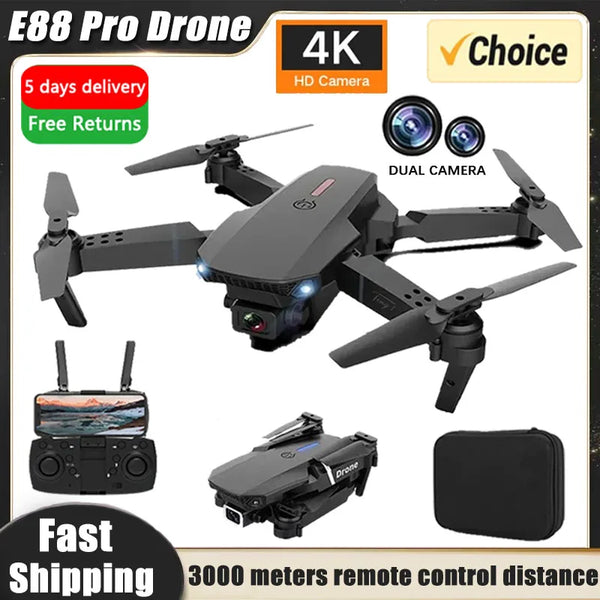 Professional 4K Drone – Dual HD Camera, 1080P Wide Angle, App Control & 360 Flip