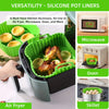 Reusable Square Silicone Air Fryer Liner – Non-Stick, Dishwasher Safe Baking Insert