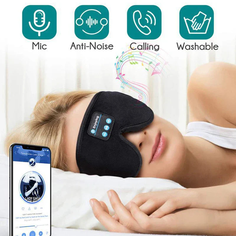 SenYork 3D Eye Mask & Headband – Sleeping Mask with Built-in Headphones