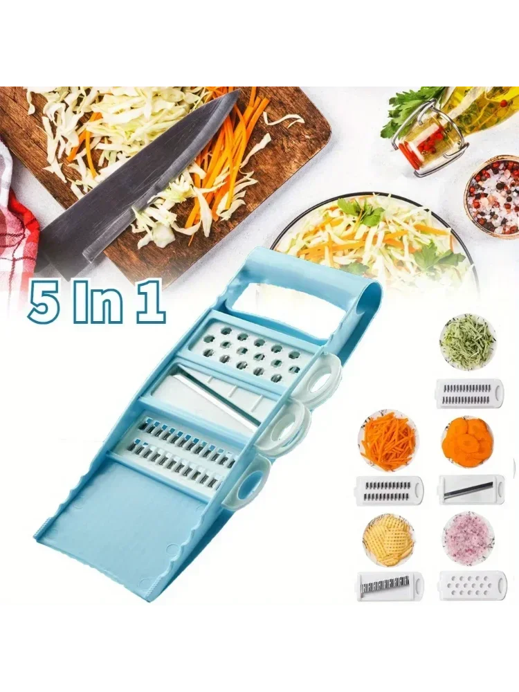 7-in-1 Mandoline Slicer – Vegetable, Potato, Cheese & Cucumber Grater with Stainless Steel Blades