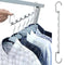 Space-Saving Metal Clothes Hangers with Magic Hook – 6-Hole Wardrobe Organizer (1/3 Pcs)