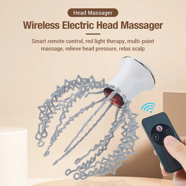Wireless 12-Claw Electric Head Massager – Scalp Stimulation for Relaxation & Hair Growth