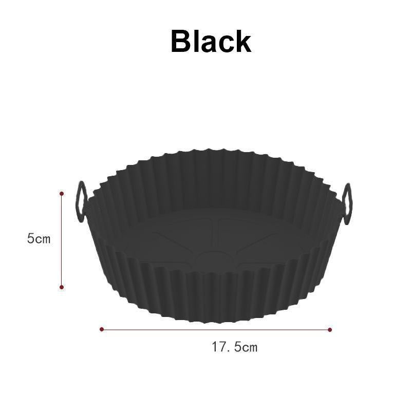 Reusable Silicone Air Fryer Liner Pot – 8 Inch Non-Stick, Oil-Draining, Dishwasher Safe