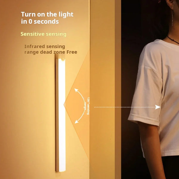 Wireless Rechargeable LED Motion Sensor Cabinet Light – Closet, Kitchen & Stair Night Light