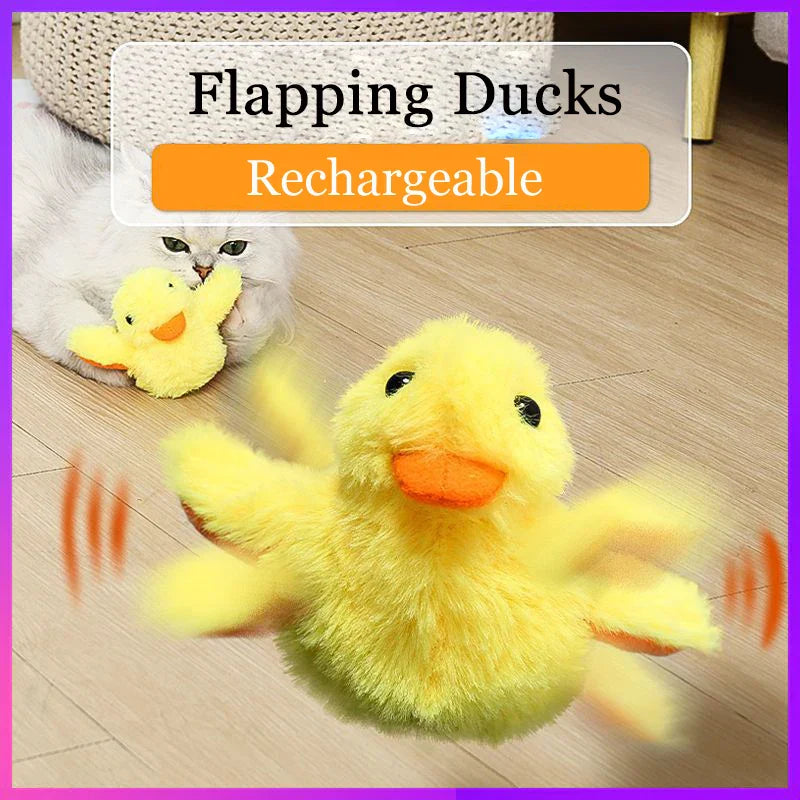 Interactive Electric Duck Toy for Cats – Flapping, Chirping & Rechargeable Bird Toy